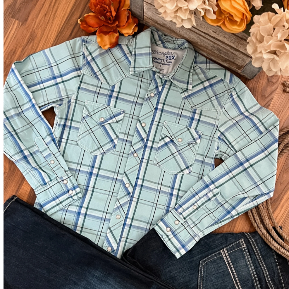 Wrangler 20X Competition Pearl Snap Long Sleeve Men's Western Shirt