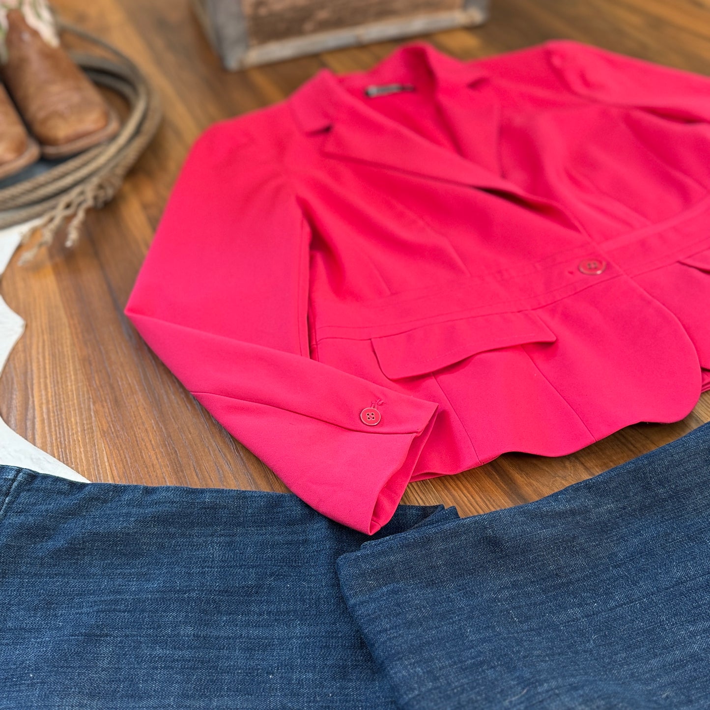 NEW 7th Avenue New York & Company Women's Bright Pink Blazer (16)