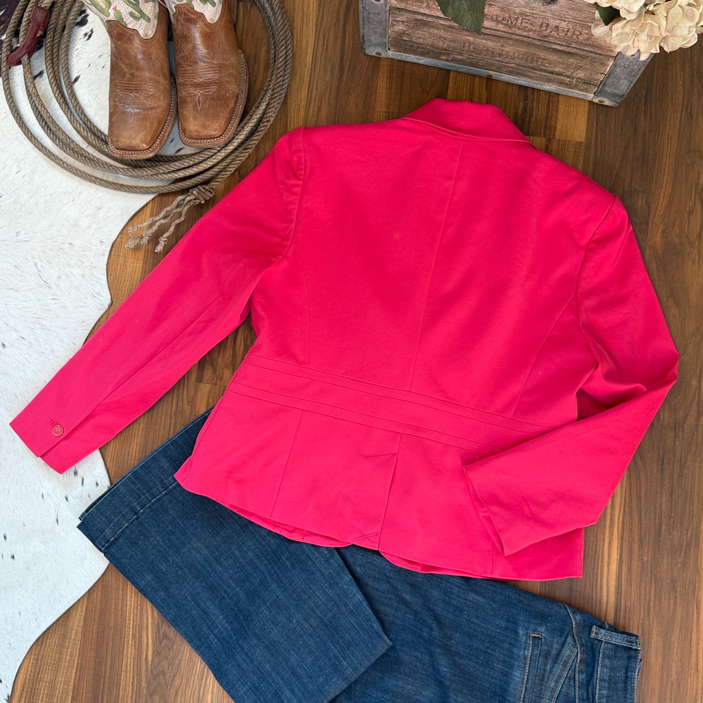 NEW 7th Avenue New York & Company Women's Bright Pink Blazer (16)