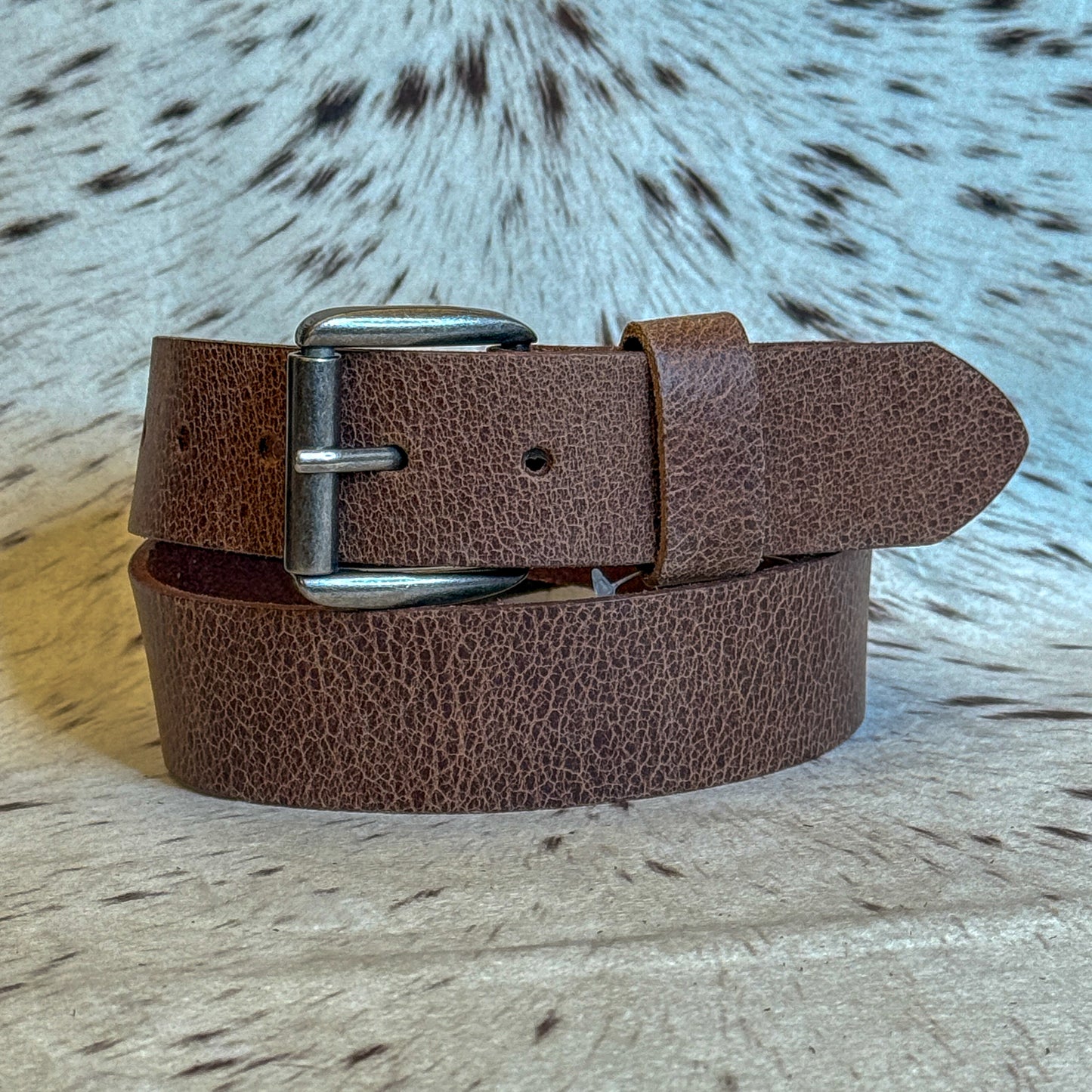 NEW Women's 100% Leather Textured Grain Western Belt (32)