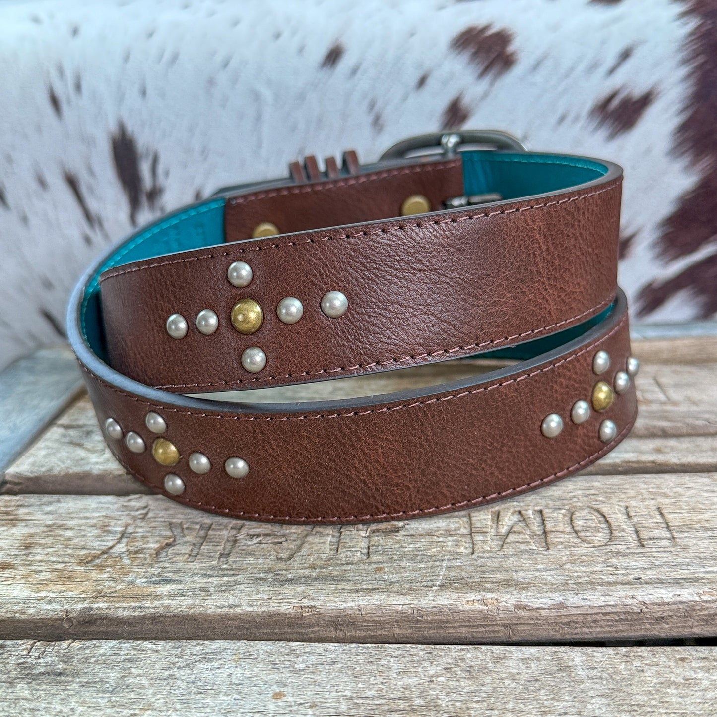 NEW Ladies Brown Western Belt with Decorative Studs (Medium)