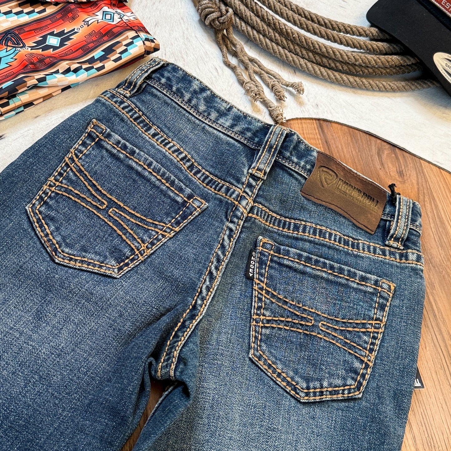 NEW Hooey Boys Revolver Jeans – Slim Fit Straight Bootcut (8R)