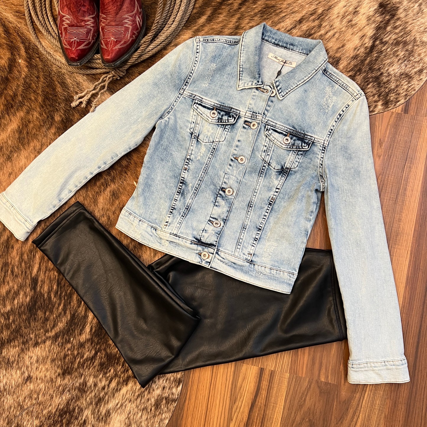 NEW Mavi Women's Bleached Distressed Denim Jean Jacket (Medium)