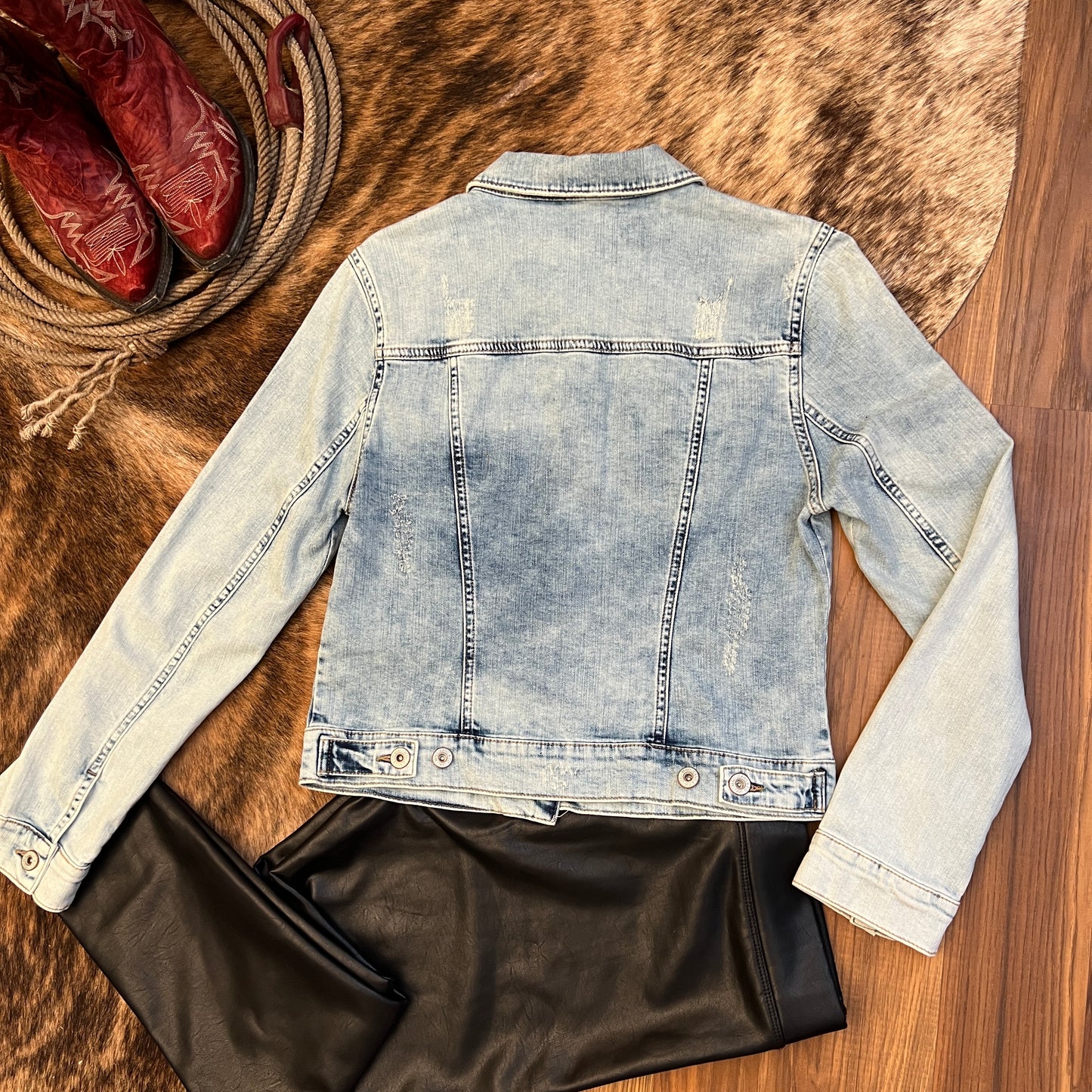 NEW Mavi Women's Bleached Distressed Denim Jean Jacket (Medium)