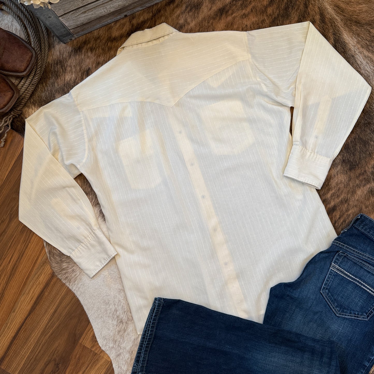 Rare Vintage 1980s Ruddock Bros Men's Pearl Snap Western Shirt (XL)