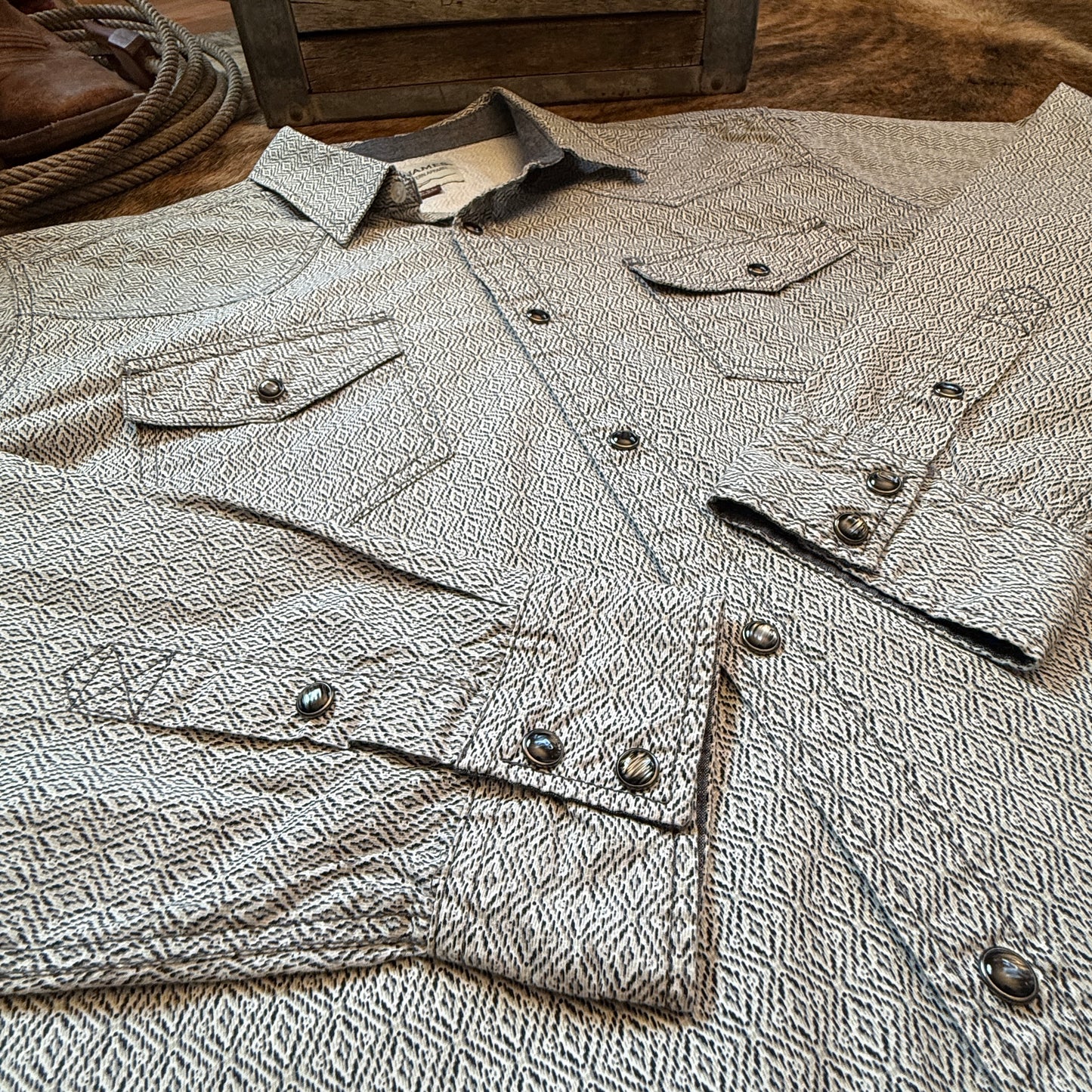Cody James Pearl Snap Heavyweight Cotton Men's Western Shirt