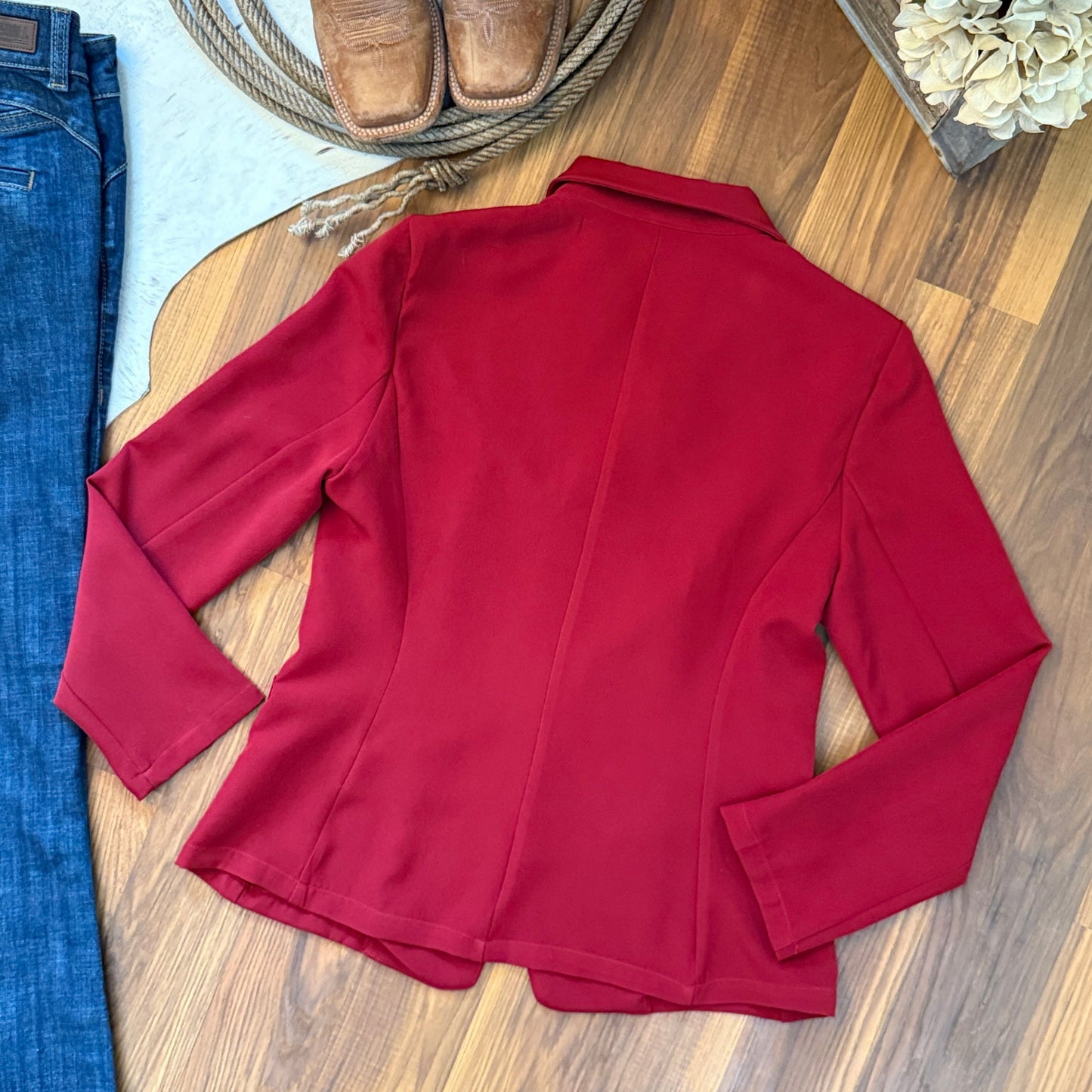 Single Breasted Fitted Lightweight Blazer (Large)