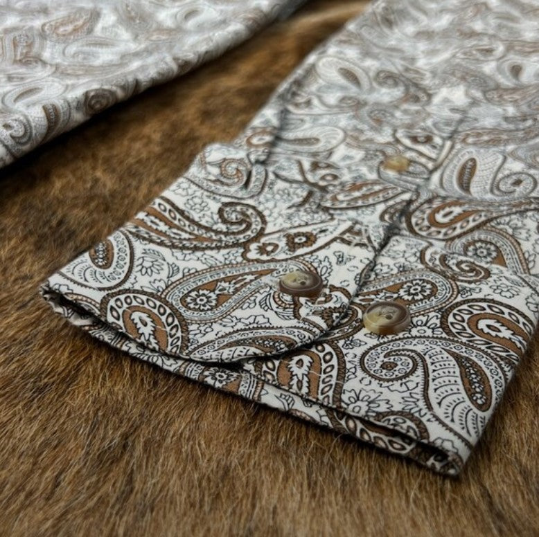 Wrangler Paisley Button Down Anti-Wrinkle Long Sleeve Western Men's Shirt