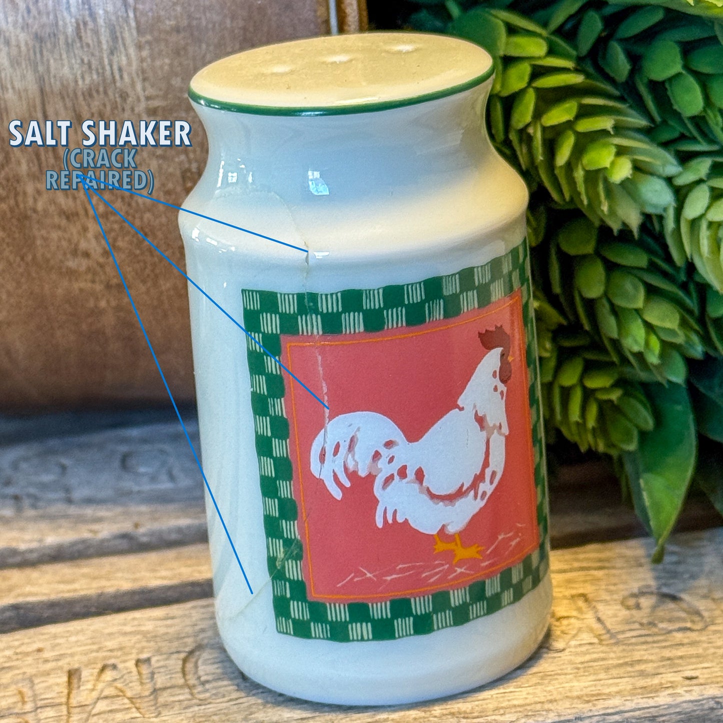 Crowning Touch Vintage Rooster Ceramic Set