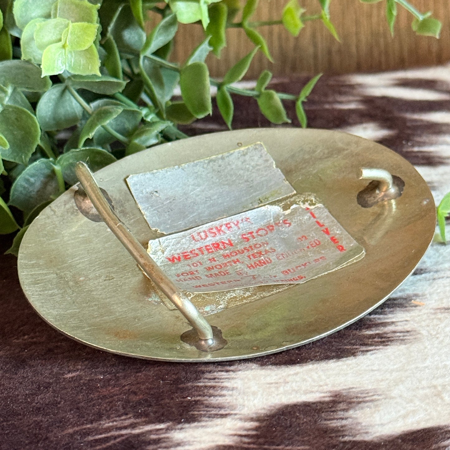 Vintage 1976 Lubbock Co. 4-H Horse Show Western Horsemanship Trophy Buckle