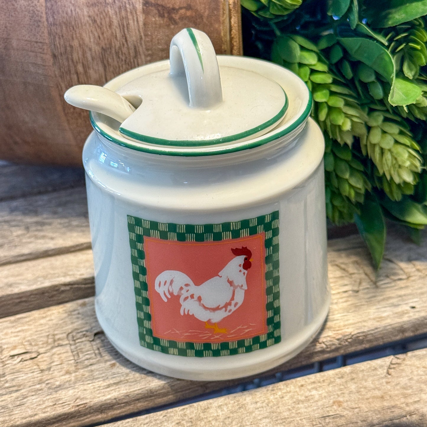 Crowning Touch Vintage Rooster Ceramic Set