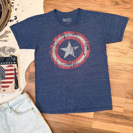 Marvel Captain America Shield Men's Graphic Tee (S)
