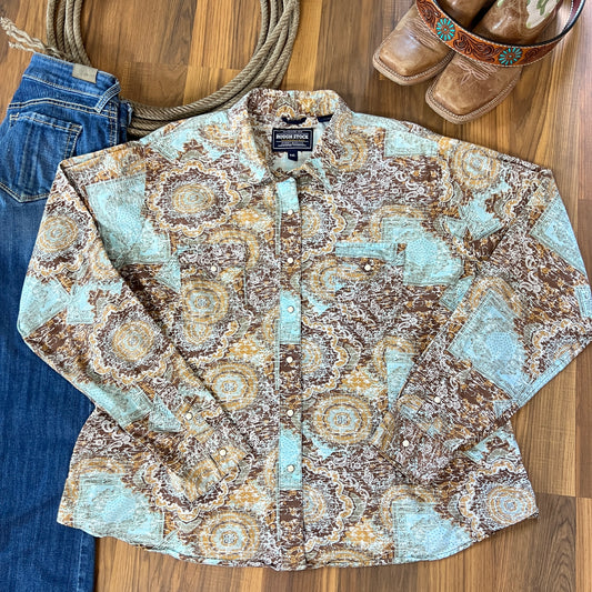 Panhandle Slim Rough Stock Pearl Snap Shirt (Women’s 2X)